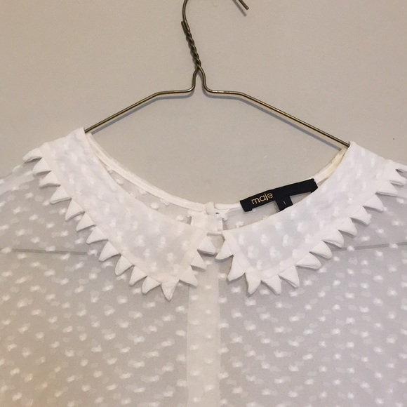 Swiss dot collared shirt - Picture 4 of 4